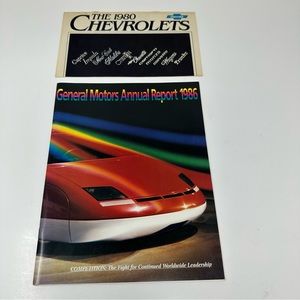 Vintage General Motors 1980 Catalog and 1986 Annual Report